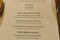 Thực đơn tiệc cưới của Công Phượng và Viên Minh