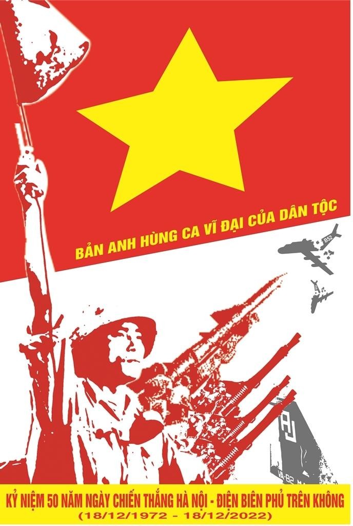 Ấn tượng tranh cổ động 50 năm Chiến thắng Hà Nội - Điện Biên Phủ trên không ảnh 10