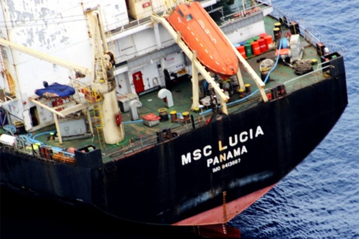 Chiến hạm Nga ngăn chặn một vụ tấn công tàu container của cướp biển trong vinh Guinea ảnh 1