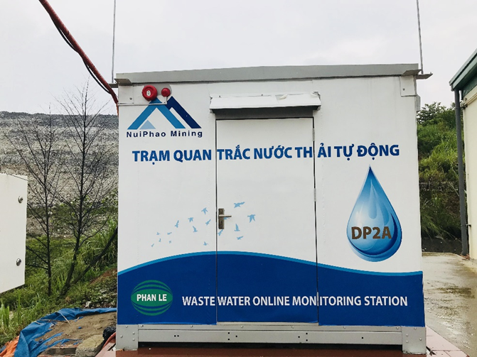Trạm quan trắc nước thải tự động tại Công ty TNHH Khai thác Chế biến Khoáng sản Núi Pháo.