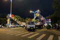 Cổng chào năm mới ở TP Nha Trang bị gió xô gãy xuống đường
