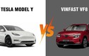 Tesla Model Y kích thước và giá bán ngang VinFast VF8 của Việt Nam