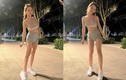 Ngượng chín mặt hot girl mặc đồ tập siêu ngắn chạy bộ ban đêm 