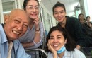 Nghệ sĩ Lê Bình - Mai Phương tươi cười động viên nhau ở bệnh viện