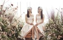 Bạn gái Công Lý hóa cô dâu chụp ảnh cùng Á hậu Thụy Vân