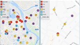 Smartcity "chỉ điểm" các khu vực có người nhiễm Covid-19 tại Hà Nội