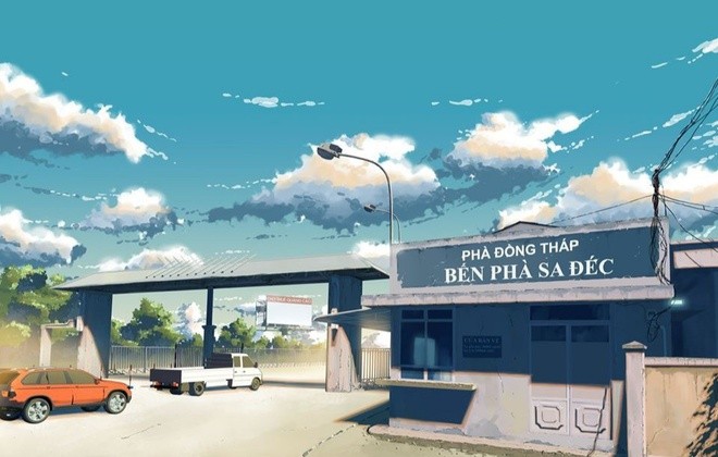 9X vẽ phong cảnh Đồng Tháp đẹp lạ theo phong cách anime