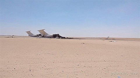 UAV pha huy 2 may bay Il-76 Ukraine tai Lybia