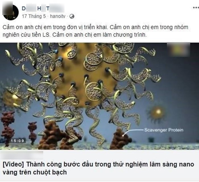 Chua ung thu bang Nano vang: Than duoc hay doc duoc chet nguoi?