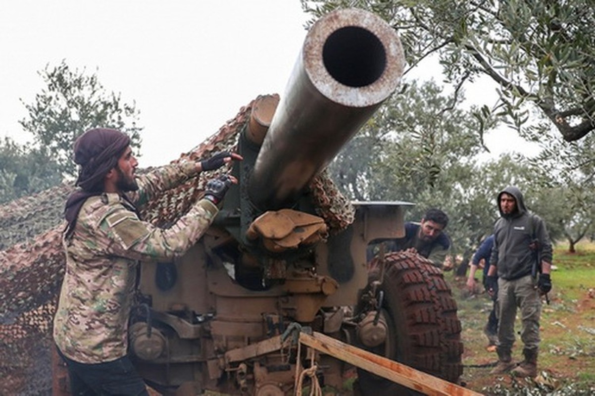 Phien quan Syria co them luu phao M114 co nong 155mm do Tho Nhi Ky trang bi-Hinh-2