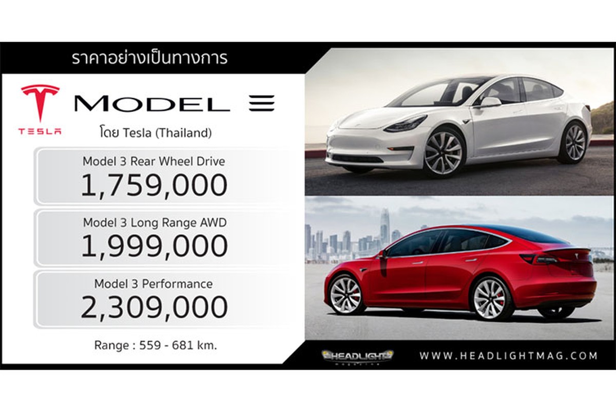 Tesla Model 3 ra mat Thai Lan, re ngang Toyota Camry o Viet Nam-Hinh-3