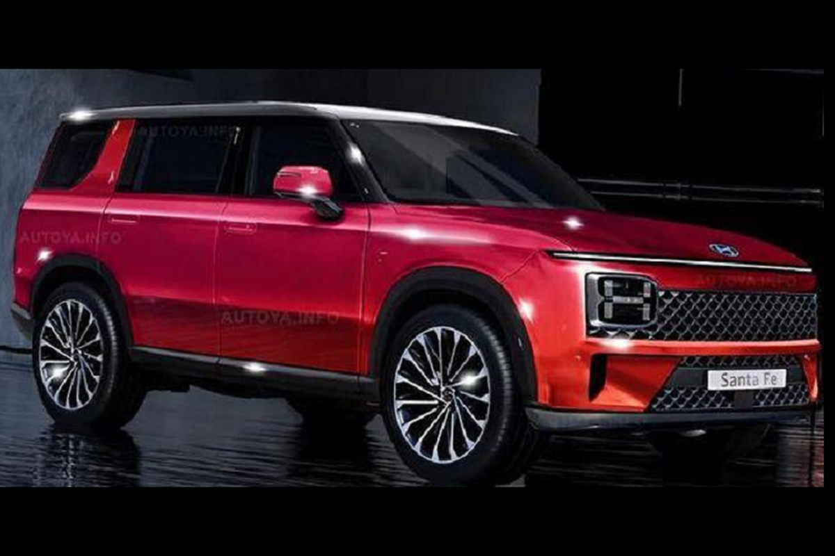 Hyundai SantaFe 2024 lộ diện, đuôi xe vuông và góc cạnh như G-Class - Hình 10 Hyundai SantaFe 2024 lo dien, duoi xe vuong va goc canh nhu G-Class-Hinh-10