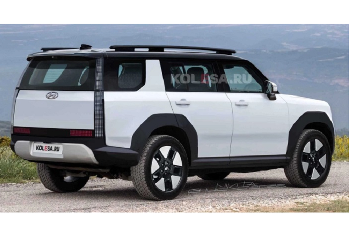 Hyundai SantaFe 2024 lộ diện, đuôi xe vuông và góc cạnh như G-Class - Hình 9 Hyundai SantaFe 2024 lo dien, duoi xe vuong va goc canh nhu G-Class-Hinh-9