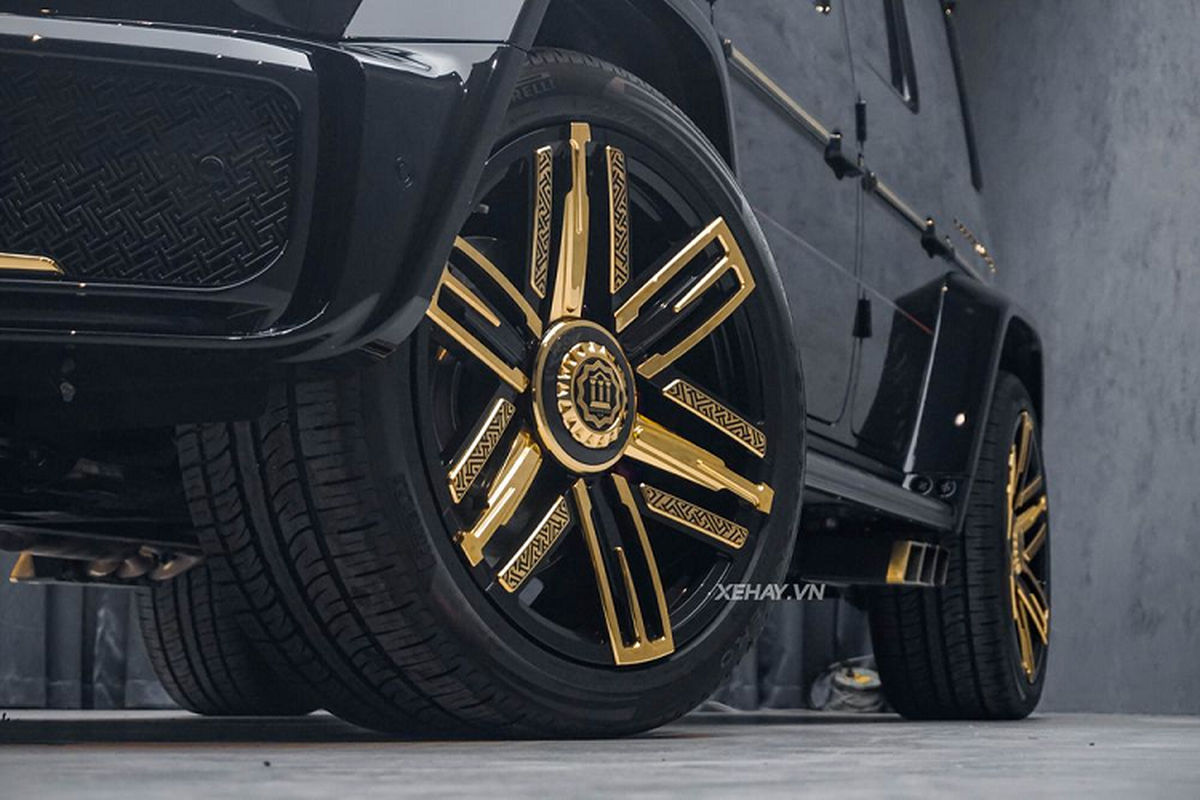 Dân chơi Việt Nam dát 12 lượng vàng 24K lên Mercedes-AMG G63 - Hình 6 Dan choi Viet Nam dat 12 luong vang 24K len Mercedes-AMG G63-Hinh-6