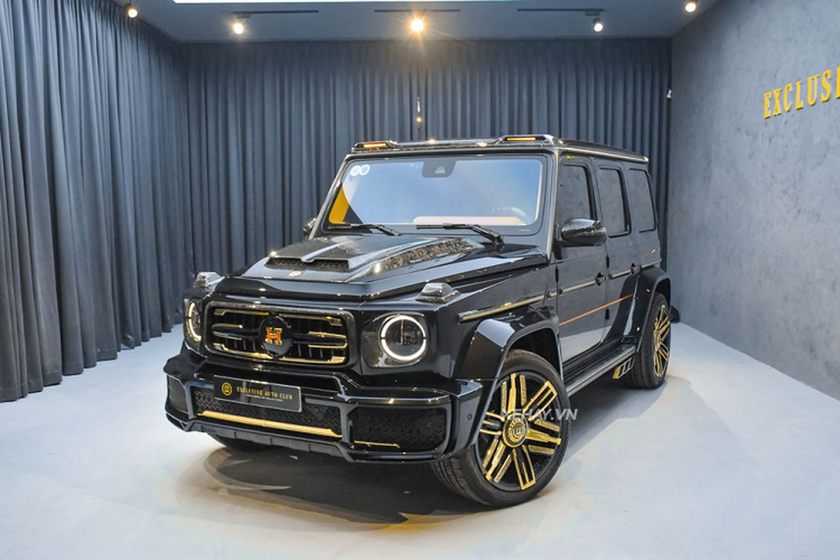 Dân chơi Việt Nam dát 12 lượng vàng 24K lên Mercedes-AMG G63 Dan choi Viet Nam dat 12 luong vang 24K len Mercedes-AMG G63